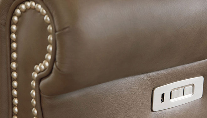 USB port on a reclining chair