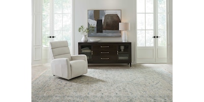 Hudson Leather Track Arm Lay Flat Power Lift Recliner