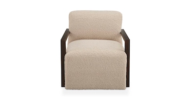 Creswell Wood Arm Swivel Chair
