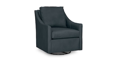 Sloan Leather Slope Arm Swivel Chair