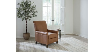 Nelson Leather Sock Arm Lay Flat Power Recliner