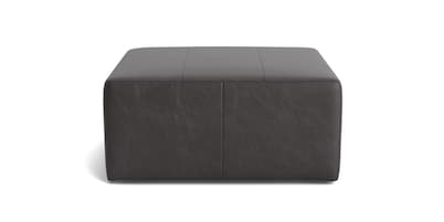 Kelly Leather Square Ottoman