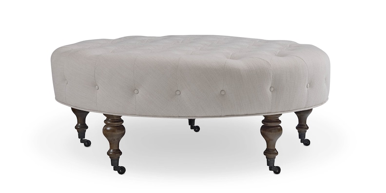 Round Tufted Ottoman image number 2
