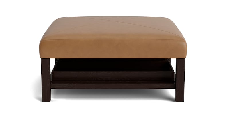 Leather Ottoman w/Trays image number 2