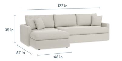 Allure Track Arm Bench Seat Chaise Sectional