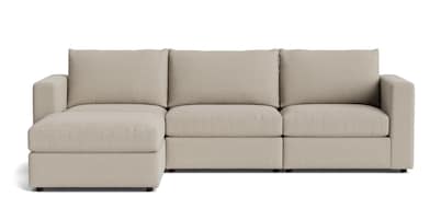 Beckham Track Arm Modular Sofa with Ottoman