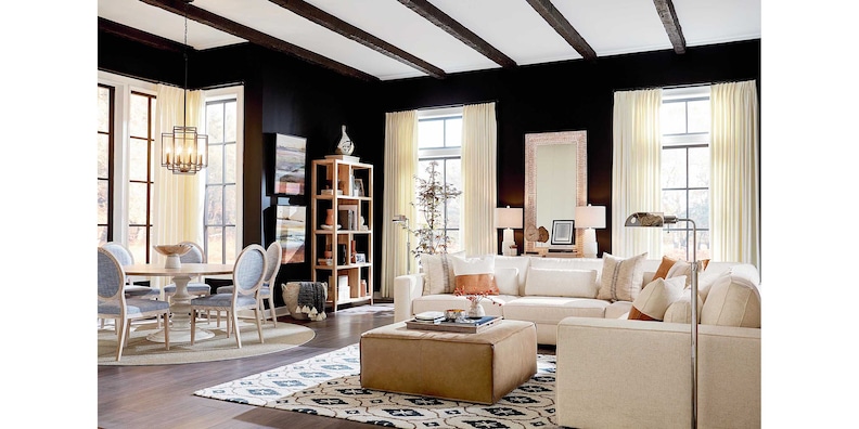 Leather Square Ottoman image number 3