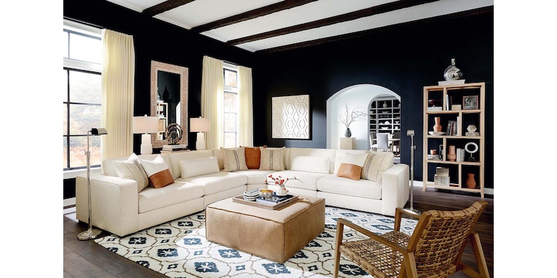 Leather Square Ottoman image number 2