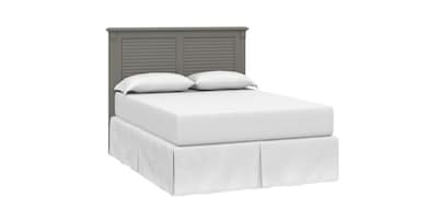 Shoreline Ocean Grey Louvered Headboard