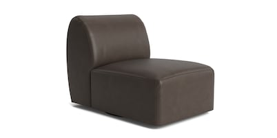 Clyde Leather Armless Swivel Chair