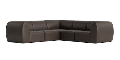 Clyde Leather Modular L-Shaped Sectional