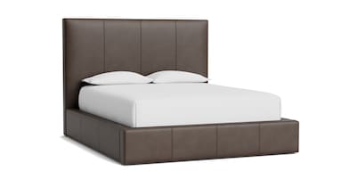 Eden Leather Upholstered Platform Bed