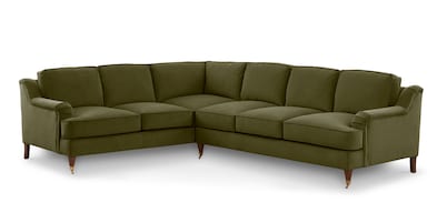 Stockten English Arm L-Shape Sectional with Casters