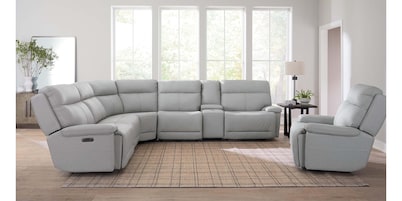Fletcher Leather Power Reclining Sectional