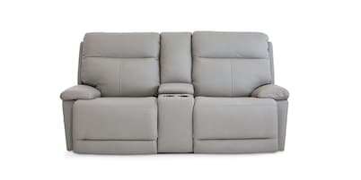Fletcher Leather Power Reclining Loveseat with Center Console