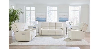 Raymond Leather Power Reclining Sofa