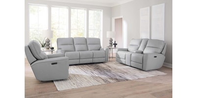 Kenneth Leather Power Reclining Loveseat with Center Console