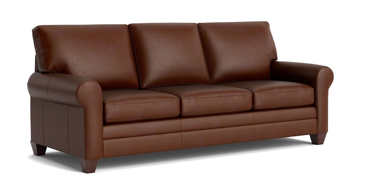 Carolina Leather Sock Arm Sofa image number 2