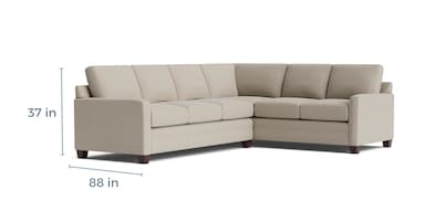 Carolina Track Arm L-Shaped Sectional