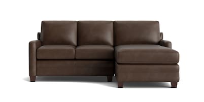 Carolina Leather Track Arm Chaise Sectional