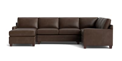 Carolina Leather Track Arm U-Shaped Sectional