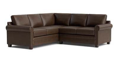 Carolina Leather Panel Arm L-Shaped Sectional