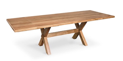 Crossbuck Dining Table with Extendable Leaves
