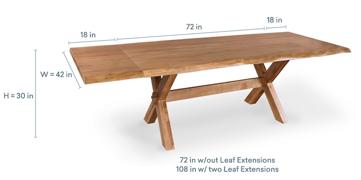 Maple LE Dining Table 72"x42" image number 4