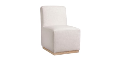 Banks Upholstered Dining Side Chair with Casters