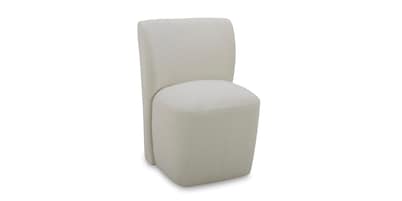 Reed Upholstered Dining Chair with Casters