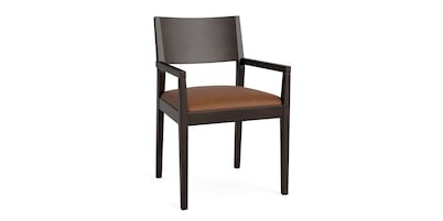 Myers Dining Armchair with Leather Upholstered Seat