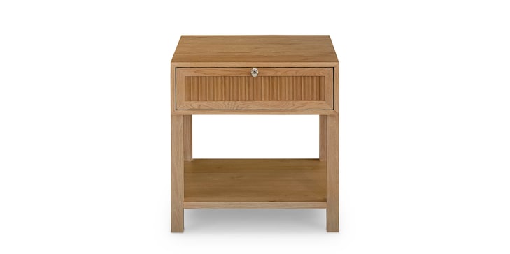 Ribbed Drawer End Table image number 1