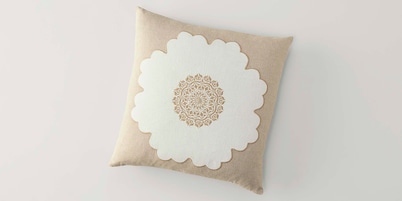 Macon Natural+Ivory Pillow Cover
