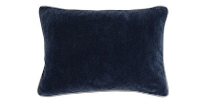 Heirloom Velvet Navy Lumbar Pillow Cover + Insert