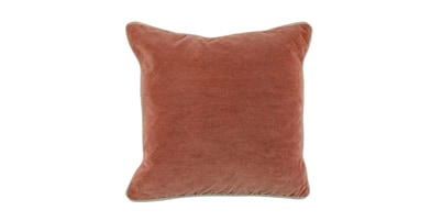 Heirloom Velvet Terra Cotta 18" x 18" Square Pillow Cover + Insert