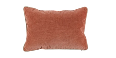 Heirloom Velvet Terra Cotta Lumbar Pillow Cover + Insert