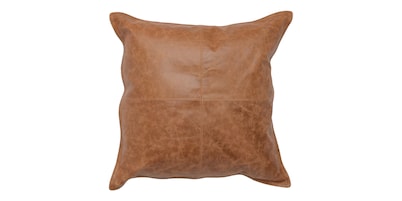 Dumont Leather Square Pillow