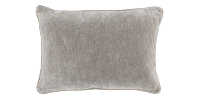 Heirloom Velvet Silver Lumbar Pillow Cover