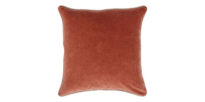 Heirloom Velvet Terra Cotta 22" x 22" Square Pillow Cover + Insert