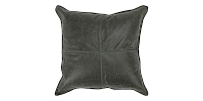 Dumont Leather Acre Forest Green Square Pillow Cover + Insert