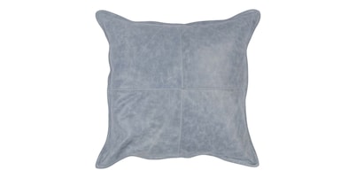 Dumont Leather Sea Fog Blue Square Pillow Cover + Insert