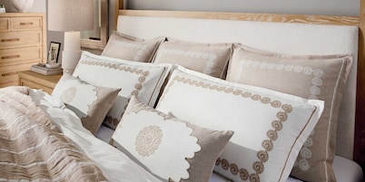 Macon Natural+Ivory Pillow Cover