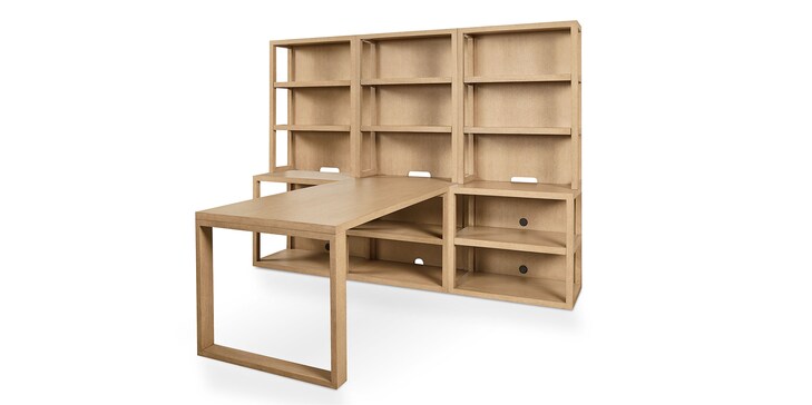 Peninsula Desk w/Bookcase & Hutch image number 2