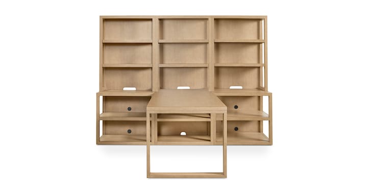 Peninsula Desk w/Bookcase & Hutch image number 3