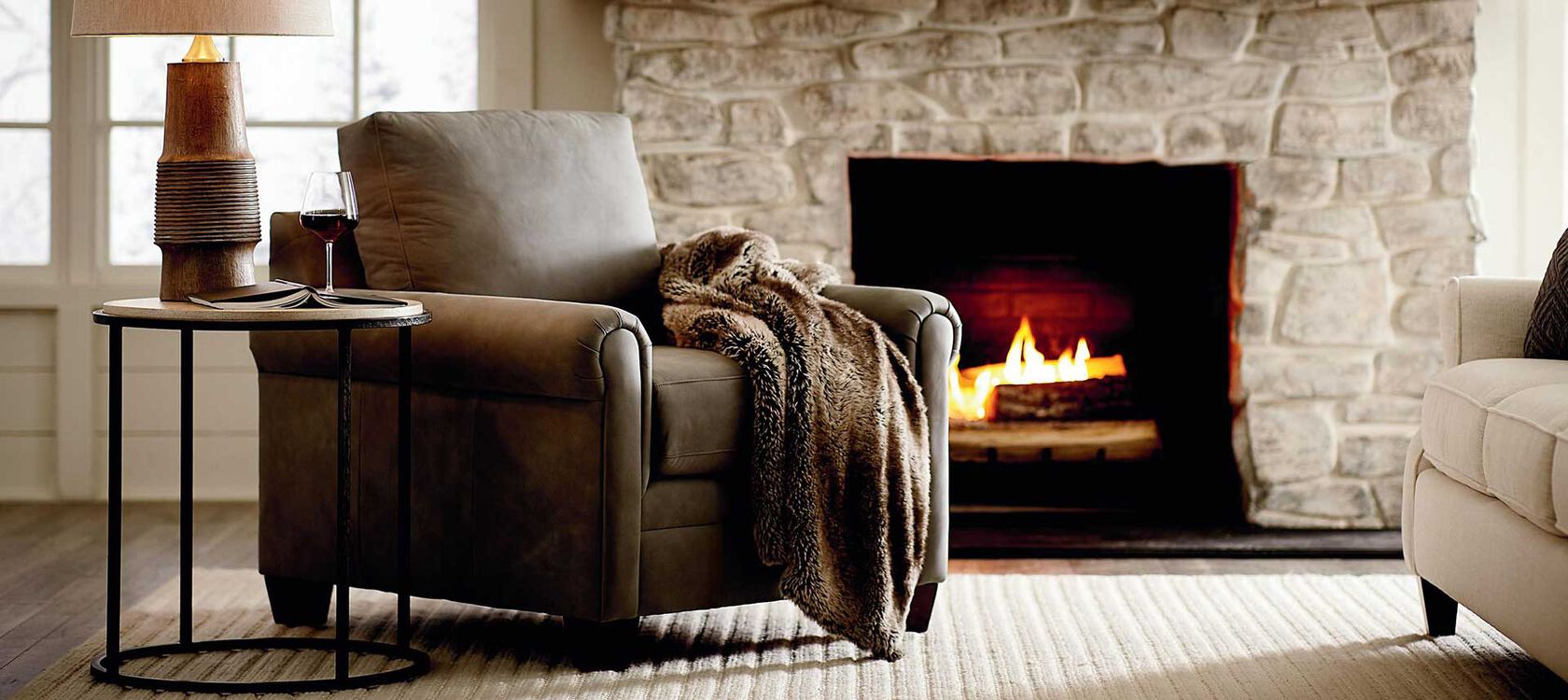 Carolina leather accent chair