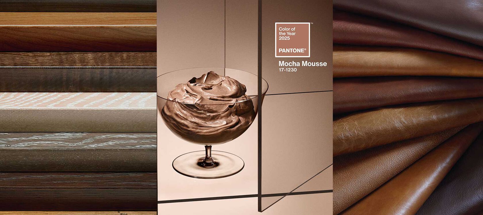 Wood samples, Mocha PCOY and leather swatches