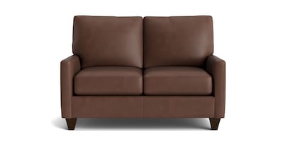 True Custom&reg; Leather Track Arm Loveseat