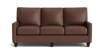 True Custom&reg; Leather Track Arm Sofa