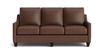 True Custom&reg; Leather Slope Arm Sofa