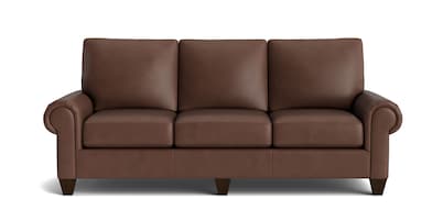True Custom&reg; Leather Large Panel Arm Sofa